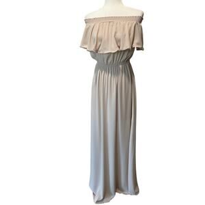 Show Me Your Mumu Hacienda Maxi Dress Gown Sz M Tan Special Occasion Bridesmaid